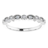 14K White .08 CTW Diamond Matching Band photo 3