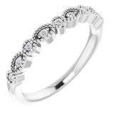 14K White .08 CTW Diamond Matching Band photo