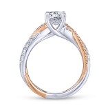 Gabriel & Co. 14k Two Tone Gold Contemporary Twisted Engagement Ring photo 2