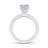 Gabriel & Co. 14k White Gold Contemporary Straight Engagement Ring photo 2