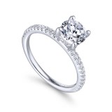 Gabriel & Co. 14k White Gold Contemporary Straight Engagement Ring photo 3