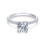 Gabriel & Co. 14k White Gold Contemporary Straight Engagement Ring photo