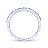 Gabriel & Co. 14k White Gold Contemporary Anniversary Wedding Band photo 2