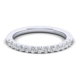 Gabriel & Co. 14k White Gold Contemporary Anniversary Wedding Band photo