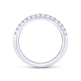 Gabriel & Co. 14k White Gold Contemporary Anniversary Wedding Band photo 2