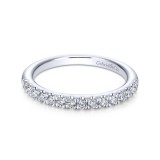 Gabriel & Co. 14k White Gold Contemporary Anniversary Wedding Band photo