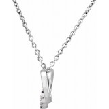 14K White .06 CTW Diamond Circle 18 Necklace photo 2