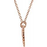 14K Rose Tiny Poshu00ae Angel Wings 16-18 Necklace photo 2
