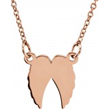 14K Rose Tiny Poshu00ae Angel Wings 16-18 Necklace photo 3