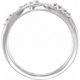 14K White 1/4 CTW Diamond Criss-Cross Ring photo 2