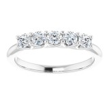 14K White 1/2 CTW Diamond Anniversary Band photo 3