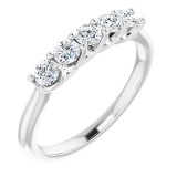 14K White 1/2 CTW Diamond Anniversary Band photo