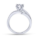 Gabriel & Co. 14k White Gold Contemporary Bypass Engagement Ring photo 2