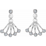 14K White 1/6 CTW Diamond Earrings photo 2