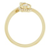 14K Yellow 1/2 CTW Diamond Bezel-Set Bypass Ring photo 2