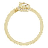 14K Yellow 1/2 CTW Diamond Bezel-Set Bypass Ring photo 2