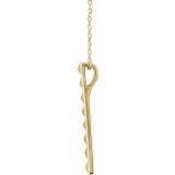14K Yellow Pyramid Bar 16-18 Necklace photo 2
