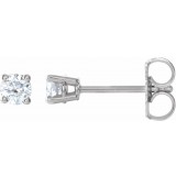 14K White 1/4 CTW Diamond Earrings photo