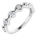 14K White 1/5 CTW Diamond Anniversary Band photo