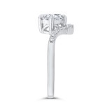 Shah Luxury 14K White Gold Round Cut Diamond Engagement Ring (Semi-Mount) photo 3