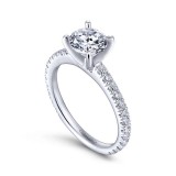 Gabriel & Co. 14k White Gold Contemporary Straight Engagement Ring photo 3