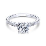 Gabriel & Co. 14k White Gold Contemporary Straight Engagement Ring photo