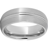 Serinium Double Domed Band with Satin Edges photo