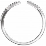 14K White 1/5 CTW Diamond Geometric Ring photo 2