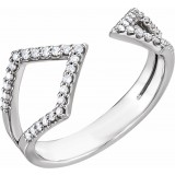 14K White 1/5 CTW Diamond Geometric Ring photo