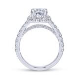 Gabriel & Co. 14k White Gold Contemporary Halo Engagement Ring photo 2