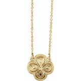 14K Yellow 18 Clover Necklace photo