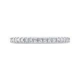 Shah Luxury 14K White Gold Half-Eternity Diamond Wedding Band photo