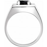 14K White Onyx Solitaire Ring photo 2