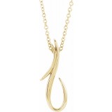 14K Yellow Freeform 16-18 Necklace photo