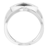 14K White Freeform Ring photo 2