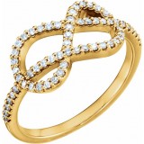 14K Yellow 1/3 CTW Diamond Knot Ring photo