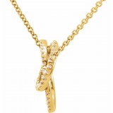 14K Yellow 1/3 CTW Diamond Circle 18 Necklace photo 2
