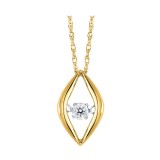 Gems One 10KT Yellow Gold & Diamond Rhythm Of Love Neckwear Pendant  - 1/10 ctw photo
