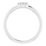 14K White .07 CTW Diamond Initial S Ring photo 2