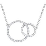 14K White 1/3 CTW Diamond Circle 18 Necklace photo