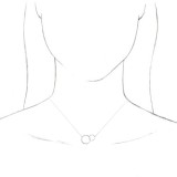 Platinum 20x14 mm Interlocking Circle 16-18 Necklace photo 3