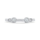 Shah Luxury 14K White Gold Round Diamond Wedding Band photo