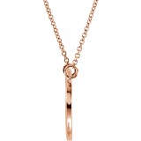 14K Rose Circle 16 Necklace photo 2