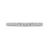 Shah Luxury 14K White Gold Round Diamond Half-Eternity Wedding Band photo