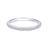 Gabriel & Co. 14k White Gold Contemporary Anniversary Wedding Band photo