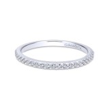 Gabriel & Co. 14k White Gold Contemporary Anniversary Wedding Band photo