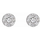 14K White 3/8 CTW Diamond Earrings photo 2
