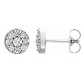 14K White 3/8 CTW Diamond Earrings photo