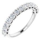 14K White 3/4 CTW Diamond Anniversary Band photo