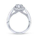 Gabriel & Co. 14k White Gold Entwined Halo Engagement Ring photo 2